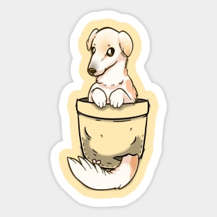 Pocket Cute Borzoi Dog Sticker